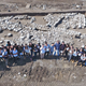 Some of the 5,000 young volunteers who contributed in the excavations.